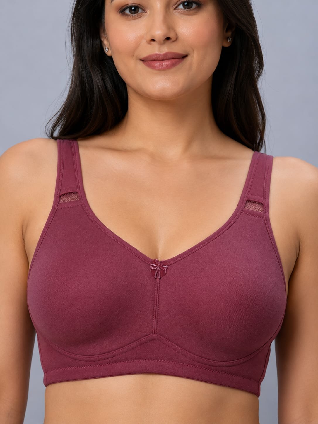 Women's Full Coverage Non-Padded Non-Wired Cotton Comfort Bra